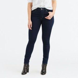 NWT Levi's 721 High Rise Skinny Jeans, Dark Blue